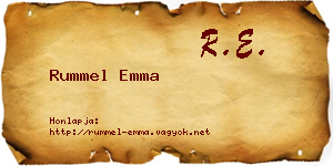 Rummel Emma névjegykártya
